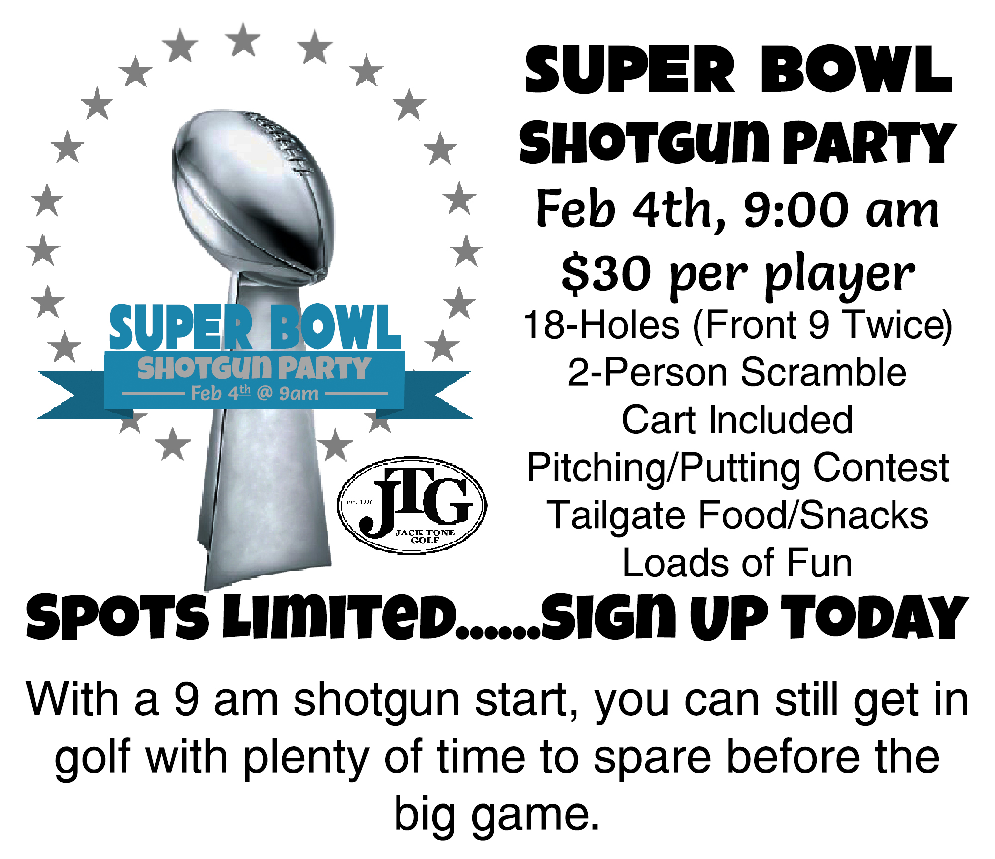 Super Bowl LII - Shotgun Event Email